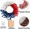 4th of July Wreath for Front Door, Handmade Patriotic Red White Blue Fourth of July Wreath Decorations